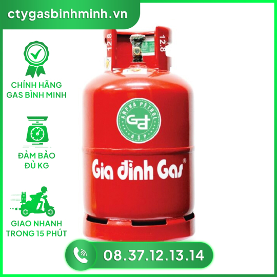 Gas Gia đình Đỏ 12kg Bình Minh.